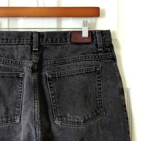L.L. Bean 90's Vintage Original Fit Traditional High Rise Denim Jeans Black 16 - Picture 12 of 15